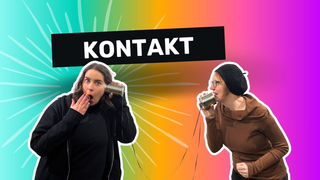 Zwei Frauen sprechen in ein Dosentelefon | CharityLab